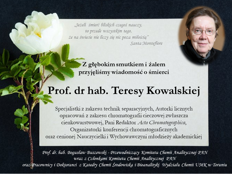 nekrolog Prof.Kowalska