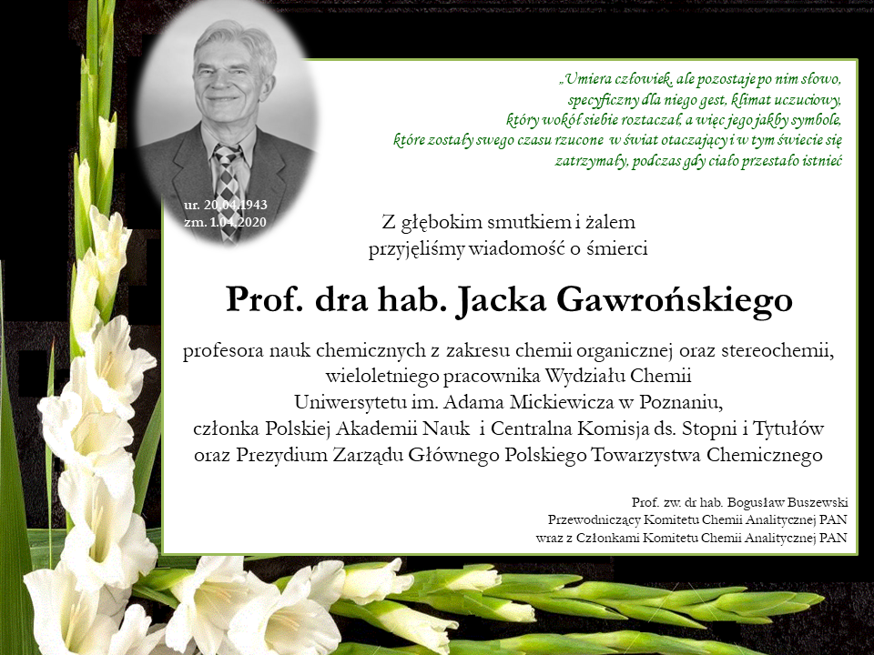 nekrolog Prof. Gawroński Korekta